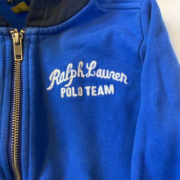 Polo Ralph Lauren Polo Team Full Zip Cotton Jersey Hoodie Toddler Boy Size 4T - Picture 3 of 16